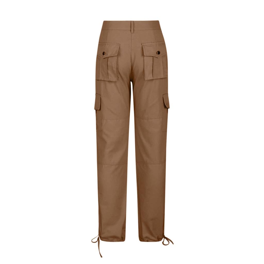 Damenhose mit Farbnähten, Tasche und Reißverschluss, lässig und bequem