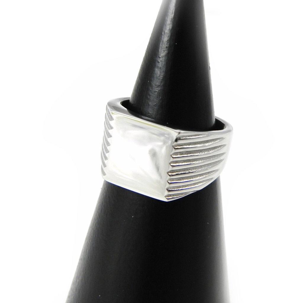 Chevalière Homme Acier 'Charles' - 10x11 mm