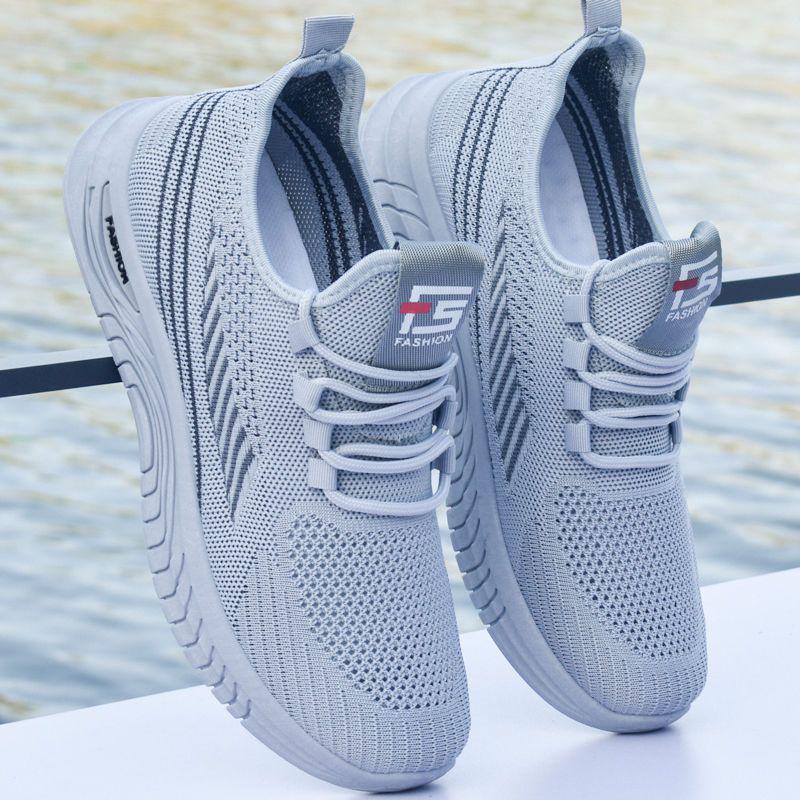 Jarní prodyšné pánské síťované vycházkové boty Old Beijing pro střední a starší věk