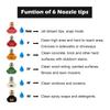 9-Pc High-Pressure Extension Rod Set, 6 Nozzles + 30°/90°/120° Angled Wands, 1/4" Quick Connect for 4000PSI Pressure Washers