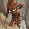 Sexy Fishing Net Socks Women Lingerie Porn Bodysuit Transparent Crotchless Bodystocking Temptation Exotic Hollow Out Pantyhose