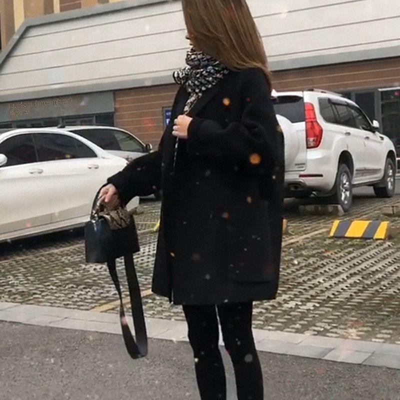 Dicker Wollmantel für Damen in Übergröße für Herbst/Winter – mittellang bis lang, lockere Passform, passt bis zu 200 Pfund