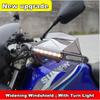 Motorcycle Smoke Hand Guards Handlebar Guards & Led Turn Signal Light For Suzuki