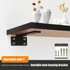 1 Set Staffe Pesanti in Ghisa per Mensole Galleggiante Staffe a L Spessore 4MM Invisibili per Supporto Mensole