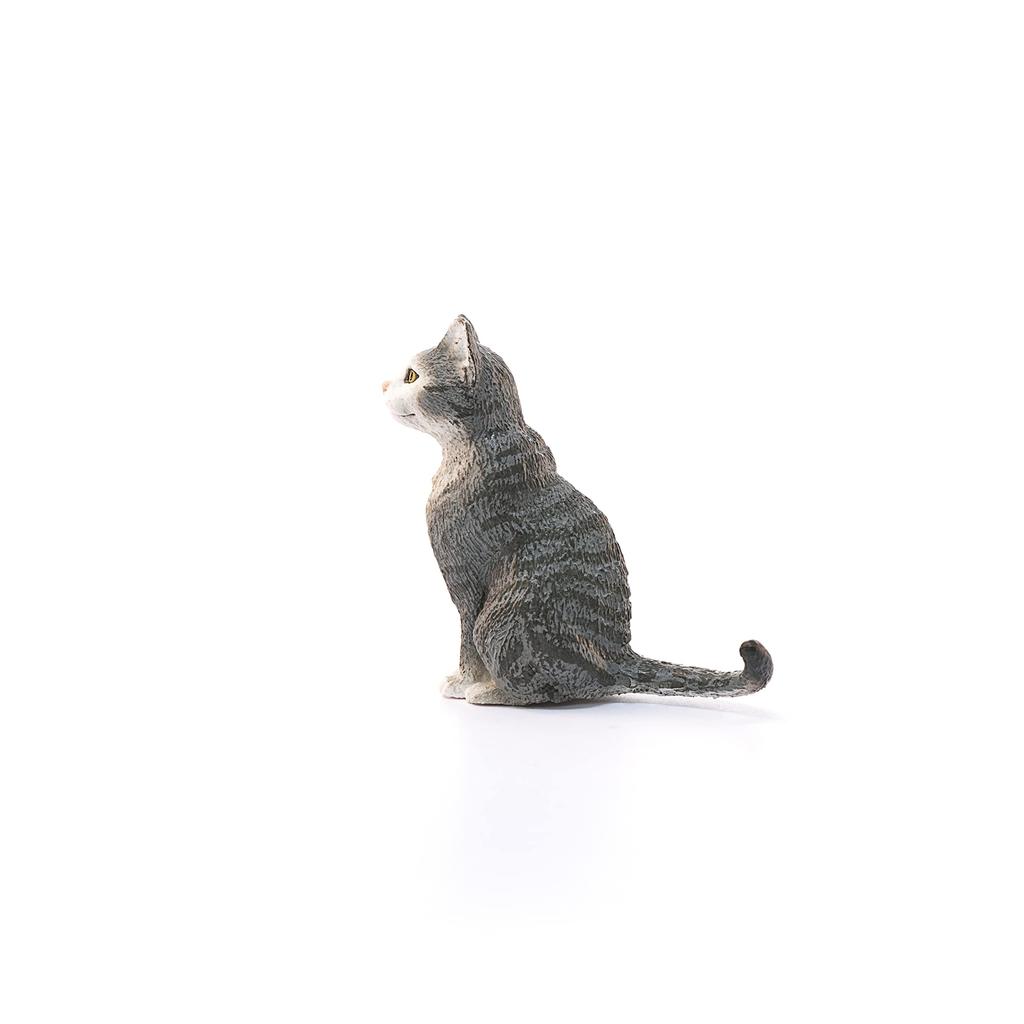 Schleich Farm World Cat Ages Realistic Farm Animal Toy 13771 (Sitting) Figurine, 3+,
