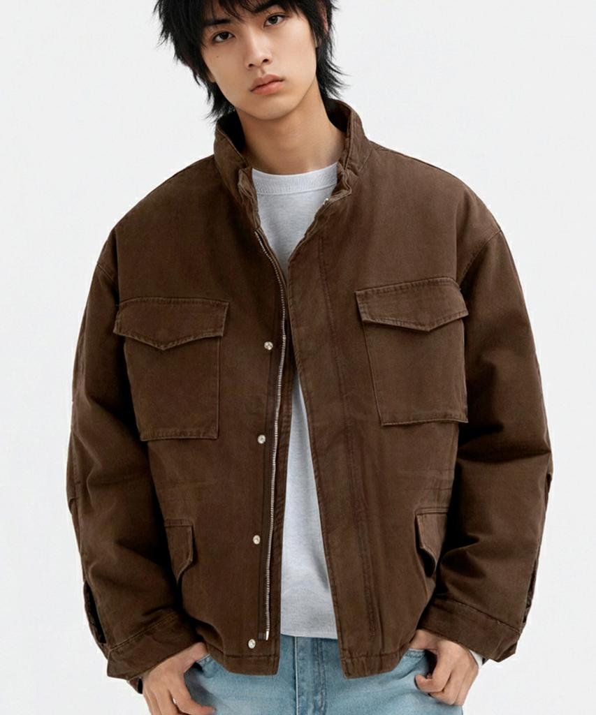 Underoff Vintage Washed Padded M65 Field Jacket Light Khaki