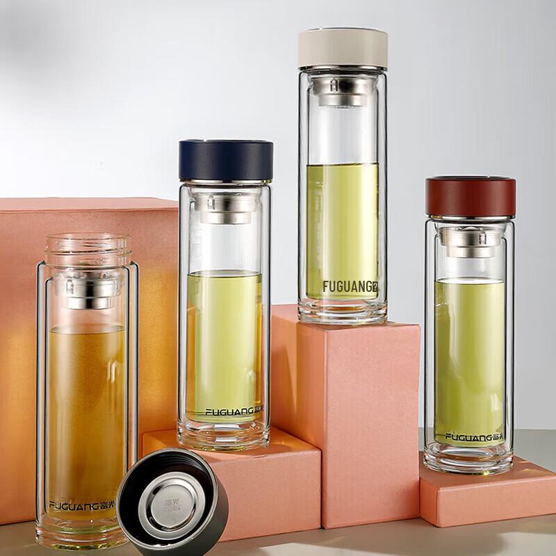 FUGUANG Business Double-Layer Anti-Scalding Glass Cup