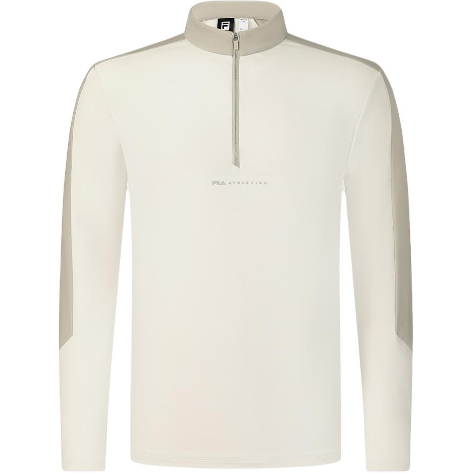 

Fila Фитнес Трикотажная флисовая футболка с цветными блоками, удобная, с длинным рукавом, мужские топы, бело-березовый серый A11M511222F-GY L