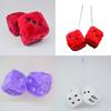 Fluffy Plush Dice Pendant Perfect For Car Interior Festival Decor