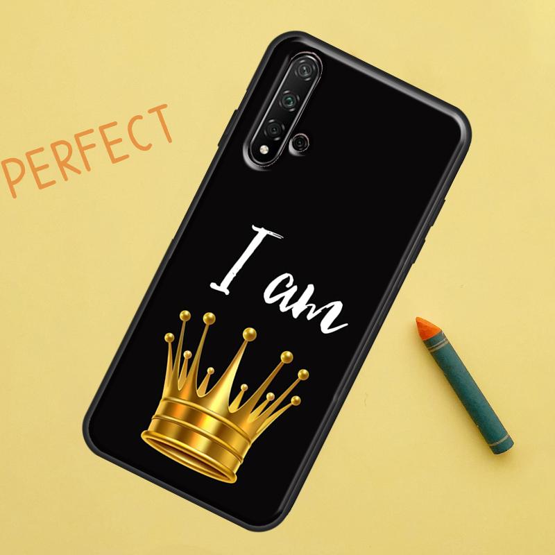 King Queen Crown For Huawei Nova 12s 11i 7i 8i 12i Y73 Y70 Y90 Y60 Y72 Y61 Y91 9 10 SE P40 Lite P30 Pro Case
