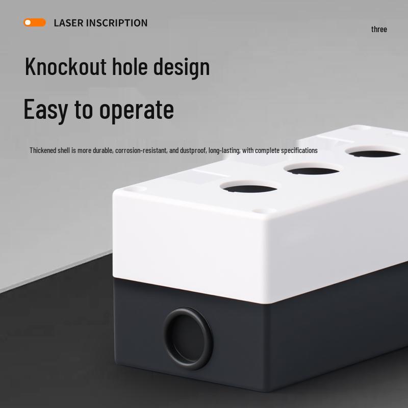 Not-Aus Staubdichte Wasserdichte Steuerbox mit Kontrollleuchte, Positionen 12345 - Taster BX1-5.