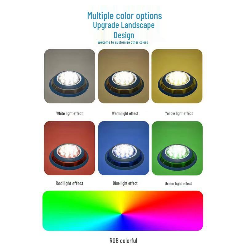 Waterproof Colorful LED Underwater Pool Light - Round Spotlight for Fish Ponds