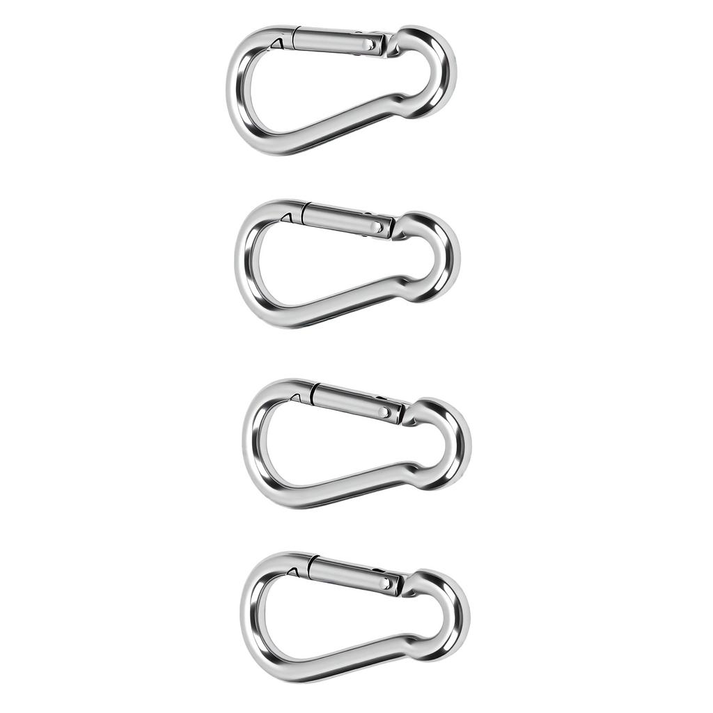 Kleiner Kletterhaken Erosionsbeständig Vielseitig Edelstahl Federkarabiner Clips Zum Angeln Camping 4 Stück