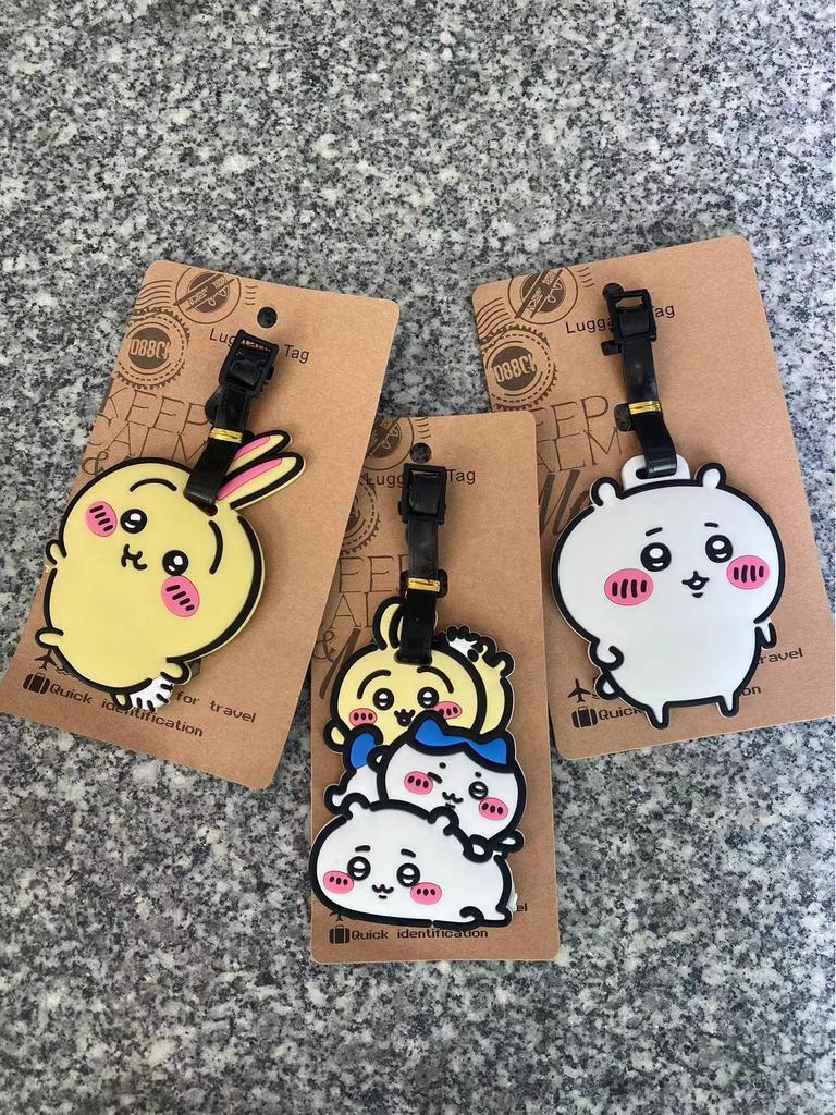 Chiikawa Cute Bear & Hachi Usagi Luggage Tag PVC Pendant