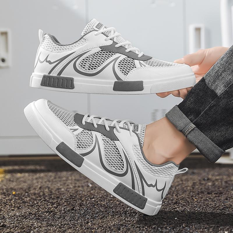 Heren Sportschoenen Zomer Ademend Casual Skateboard Schoenen Plus Size Witte Hardloopsneakers Schoenen voor Studenten