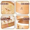 Deep cedar steamer 21cm with set includes steamer Chinese steamer 50 dedicated paper basket, deep, 2-tier, lid, basket, basket, sheets.
