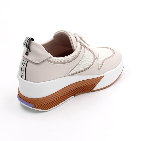 Lanvin en Bleu Platform Sneakers Ivory Size Women's Zip-Up 2867, Combi, 23.5cm