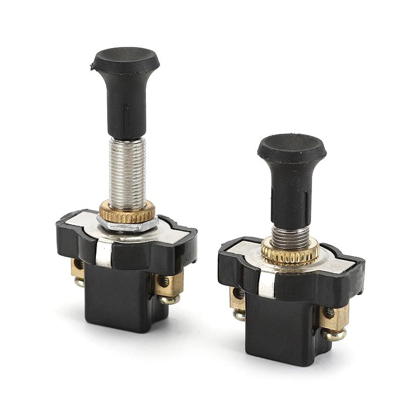 12V 13mm 20mm Screw Terminals Durable High Performance On-Off Long Push Pull Switch