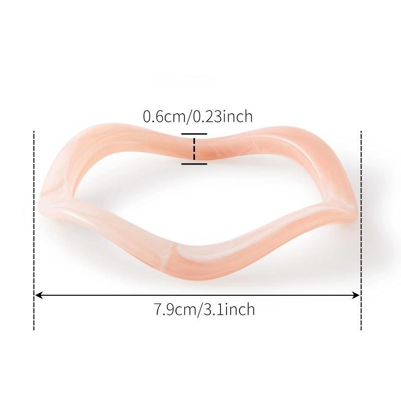 Bohemian Acrylic Bangle Geometric Hip Hop Irregular Wide Bracelet Europe American Style Exaggerated Retro Hand Ring Women