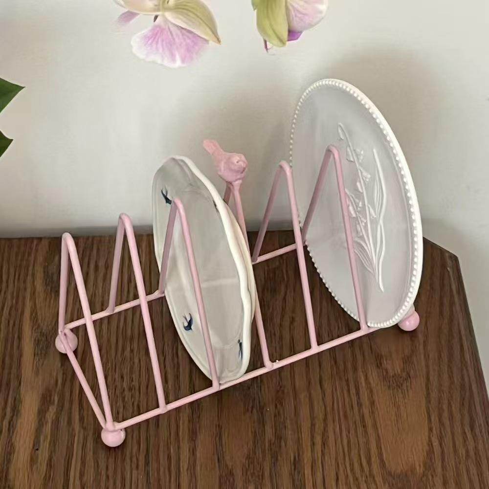 Retro Bird Triangle Cutlery Rack Kitchen Dish Storage Organizer Home Desktop Bookshelf Dining Table Decor Household Kitchen Tool