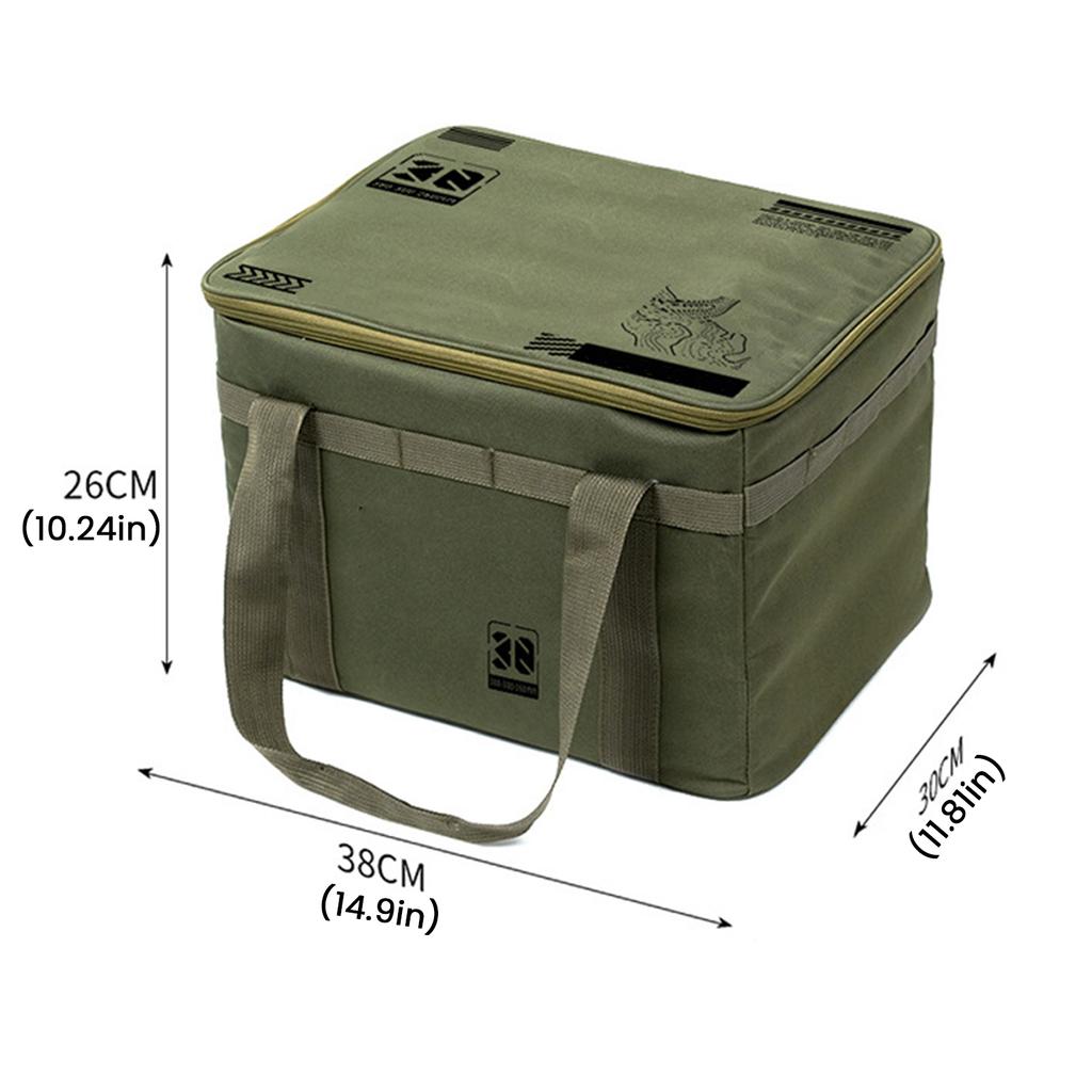 30/42L Camping Cooler Bag Tableware Handbag Field Divider Insulation Foldable Storage Box Outdoor Picnic Travel Organizer Boxes