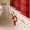 Decorative Christmas Bathroom Supplies Funny Santa Toilet Seat Decal, Waterproof PVC Lid Decoration Stickers Claus for Holiday Home Decor, Removable