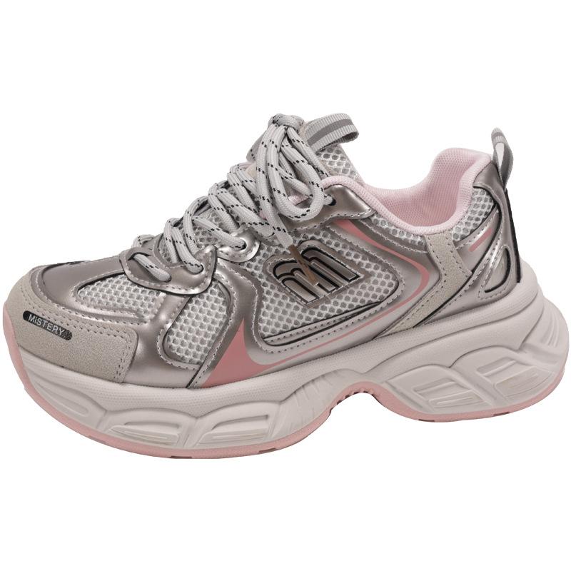 Modische kleine Papa-Schuhe Damen 2025 Frühling neue weichsohlige leichte Sportschuhe kleine gebratene Street-Plateauschuhe