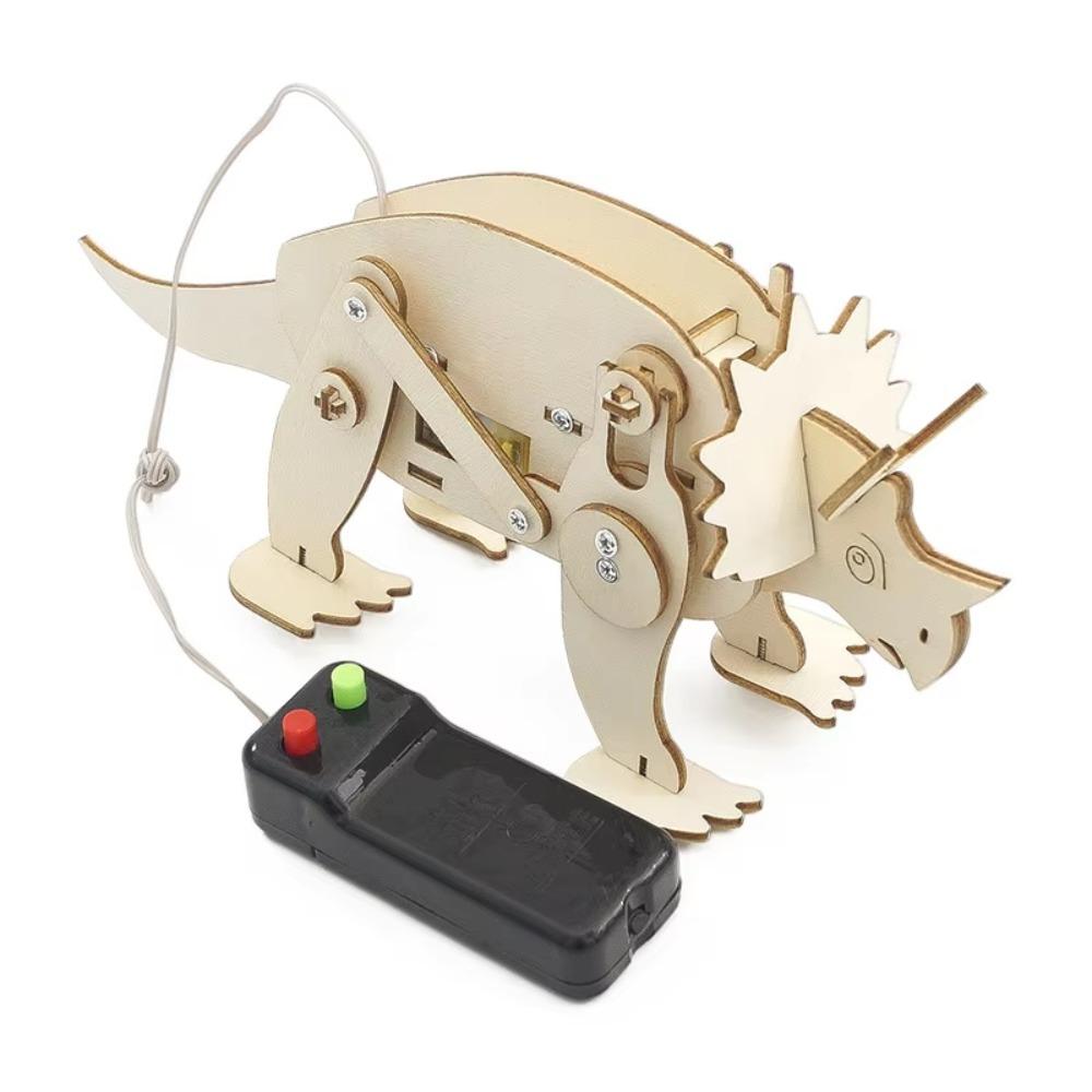 1/4PCS Dinosaur STEM Toys for Kids 3D Wooden Puzzle Model Robot Model Kit DIY Educational Science Building STEM Projects Gift