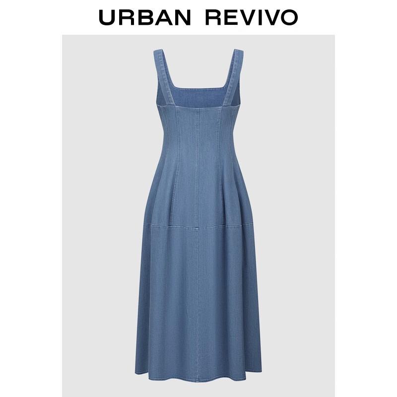 

UR 2025 Осень Женское Джинсовое Платье А-силуэта с Эффектом Потертости M