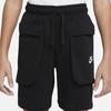Nike Sportswear Solid Logo Drawstring Straight Leg Shorts Kids Shorts Black DM8049-010