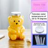 Disposable Cup with Lid And Straw Ergonomic Bear-Shaped Plastic Tumbler Drinkware Home