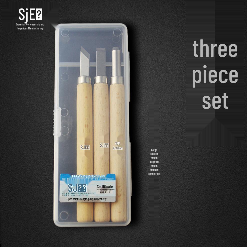 Master Craftsman Wood Carving Knife Set: Handheld Knives & Stamp Carvers for Wood, Rubber, and Plaster Crafting