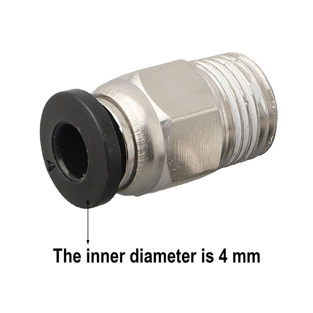 Push Straight Pneumatic Connector Stainless Steel Thread