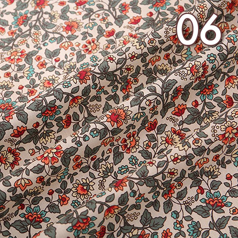 100*150cm Pastoral Style Small Floral Printed Cotton Fabric Summer Thin Flower Fabric For DIY Dress Patchwork Sewing Accessories