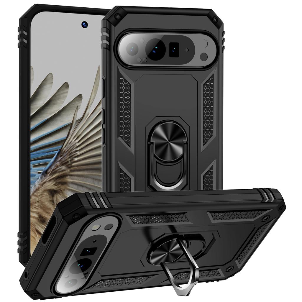 For Google Pixel 9 Pro XL Case Shockproof Kickstand PC+TPU Phone Cover