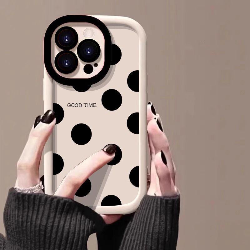 Dots Suitable for IPhone 16 Apple Phone Case 15 Anti-fall 14plus 13 Puff 12mini Protection Case