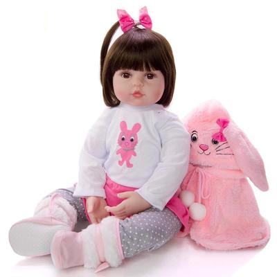 NPK Soft Silicone Realistic Baby Dolls Fashion Princess Girl Doll Baby Reborn Toys Cosplay Rabbit Toddler Birthday Gifts
