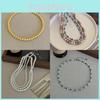 Aurora Baroque Candy Color Pearl Chain Layered Collar Necklace For Ladies