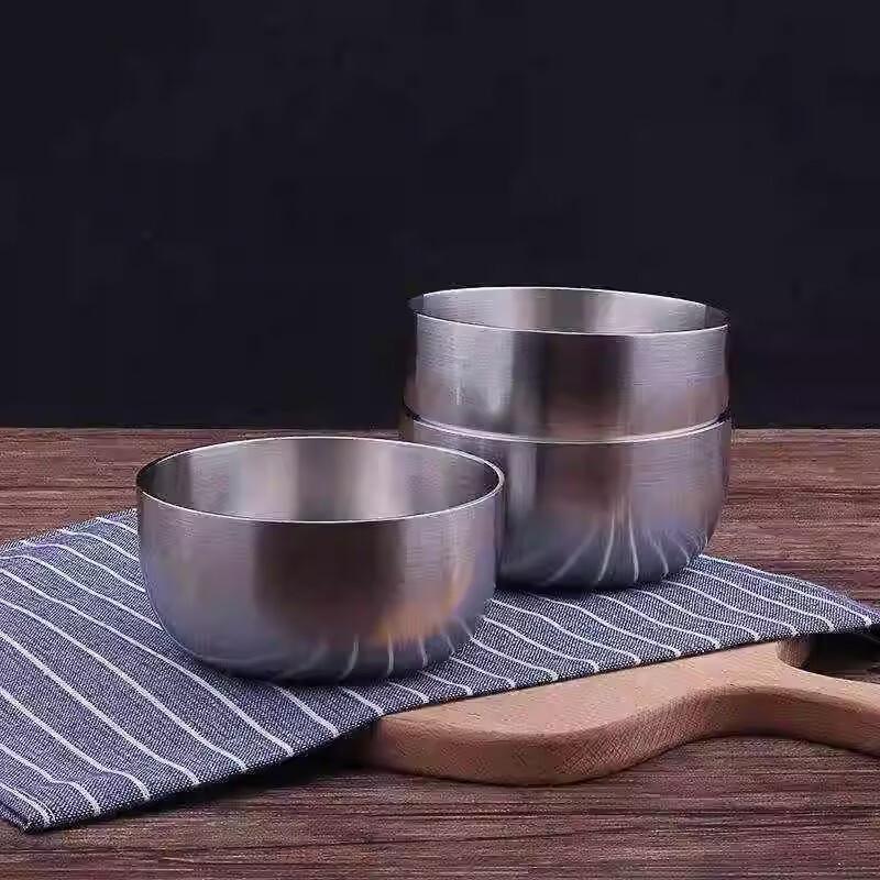 ZISIZ Vintage 304 Stainless Steel Round Snack & Sauce Dishes, 12cm (Set of 2)