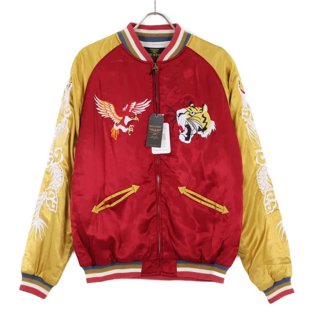 HOUSTON 51360 Czerwony x Opanowany MAP Jastrząb x Tygrys x Smok Kurtka Souvenirowa Kurtka M Czerwony x MusztardowyUżywany
