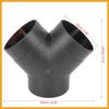 75mm Car Heater Warm 3 Way Air Ducting Pipe Y Shape Outlet Connector Black Plastic Replacement