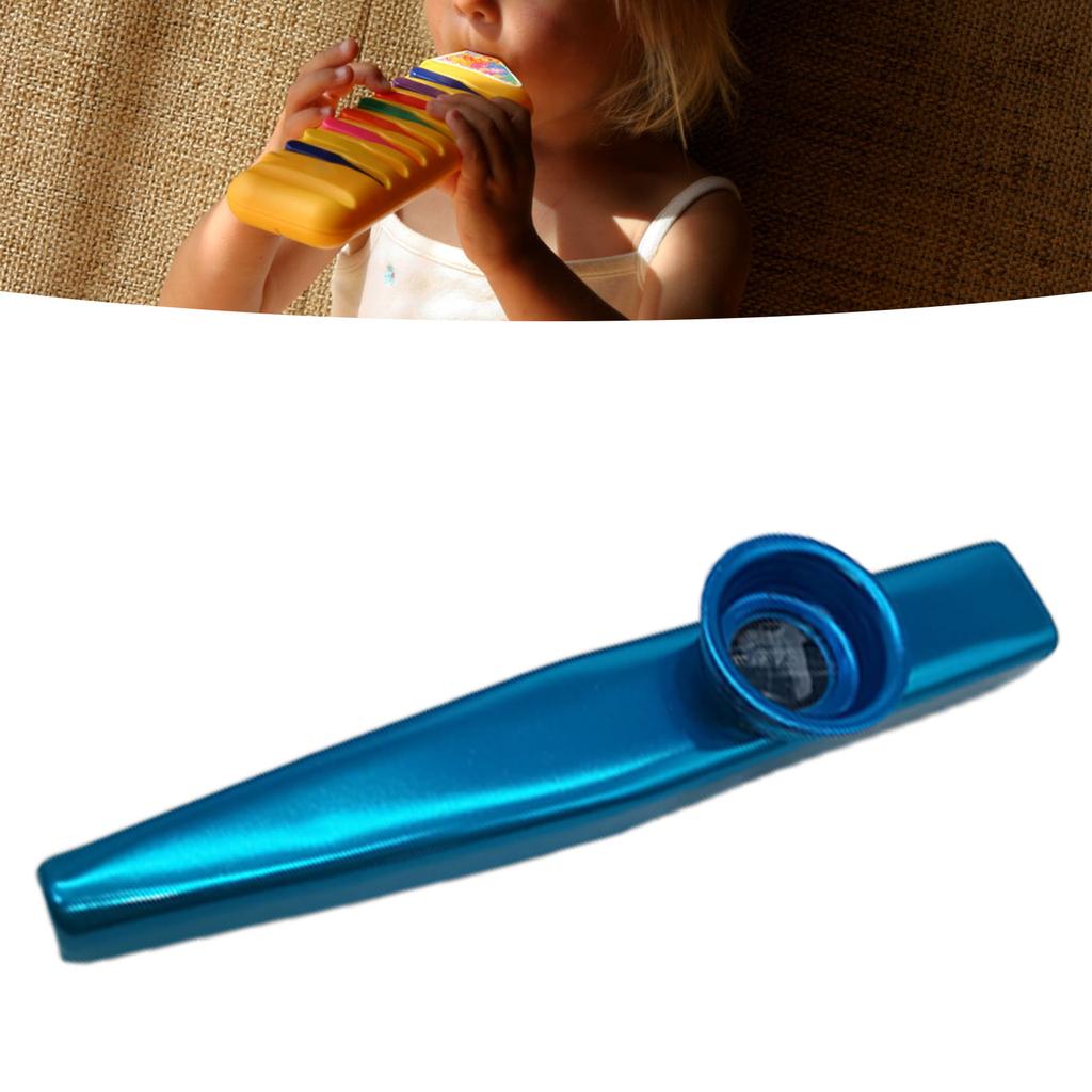 Kazoo Flute Aluminum Easy Playing Professional Kazoo Musical Instrument Gifts Blue