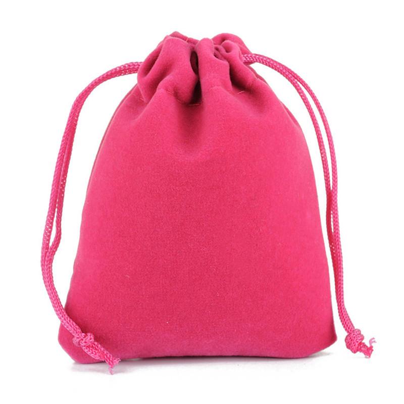 10 Pcs/Lot Velvet Package Bags for Jewelry 8x10/12x15/15x20/20x25cm Wedding Candy Christmas Gift Pouches with Drawstring