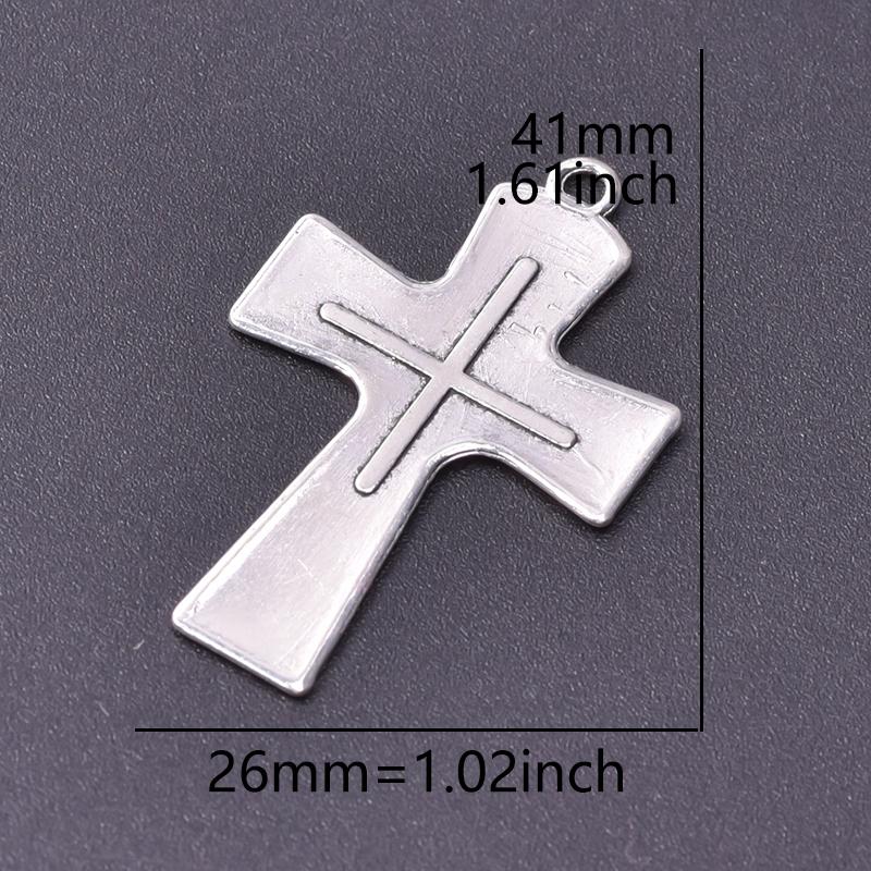 15pcs Crosses Charms Pendant Alloy Cross Metal Antique Silver Color Pendants Making DIY Handmade Jewelry Components Accessories