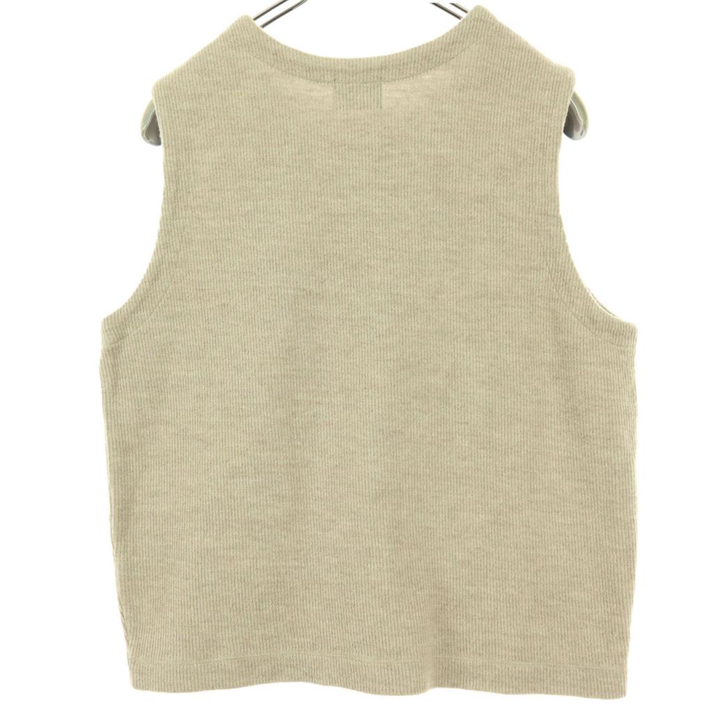 Orone Made In Japan No Sleeve Knit Vest Brown Women Used