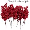 Chinese New Year Red Berries Artificial Branches Holly Berry Stamen Plants Flowers Wreath Ornaments Xmas Tree Party Home Decor
