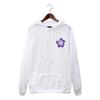 Womens Oversized Streetwear Hoodie With Floral Numeric Letter Print Long Sleeve Pullover