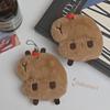 Adorable Capybara Plush Apple Doll Keychain - Cute Guinea Pig Pendant for Girls' Backpacks and Gifts