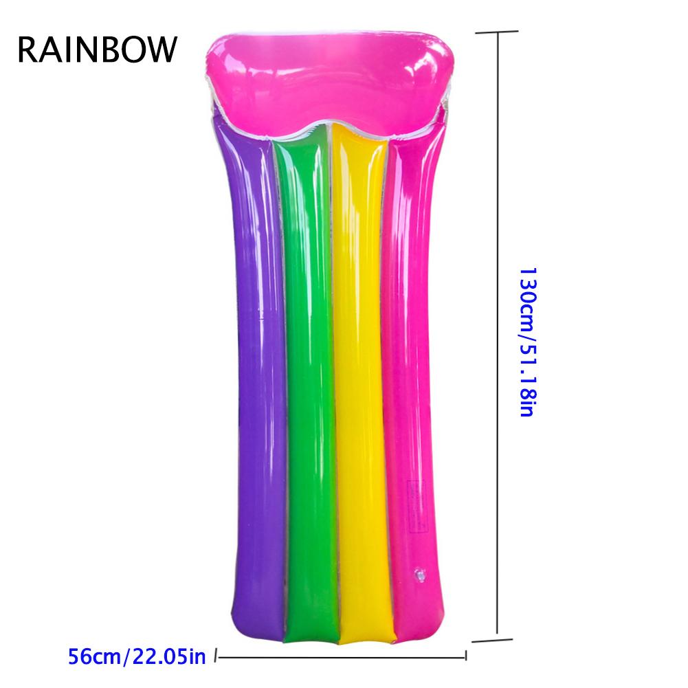 Children Inflatable Floating Row PVC Cartoon Unicorn Fruit Pattern Water Hammock Swimming Pool Air Mattress Water Sport Play Toy