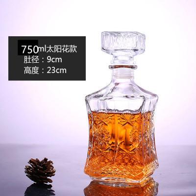 250-1000ml Bottiglia di Vetro Trasparente di Alta Qualità Dispenser per Whisky Bottiglia Creativa per Vino Rosso per Liquori Scotch Bourbon